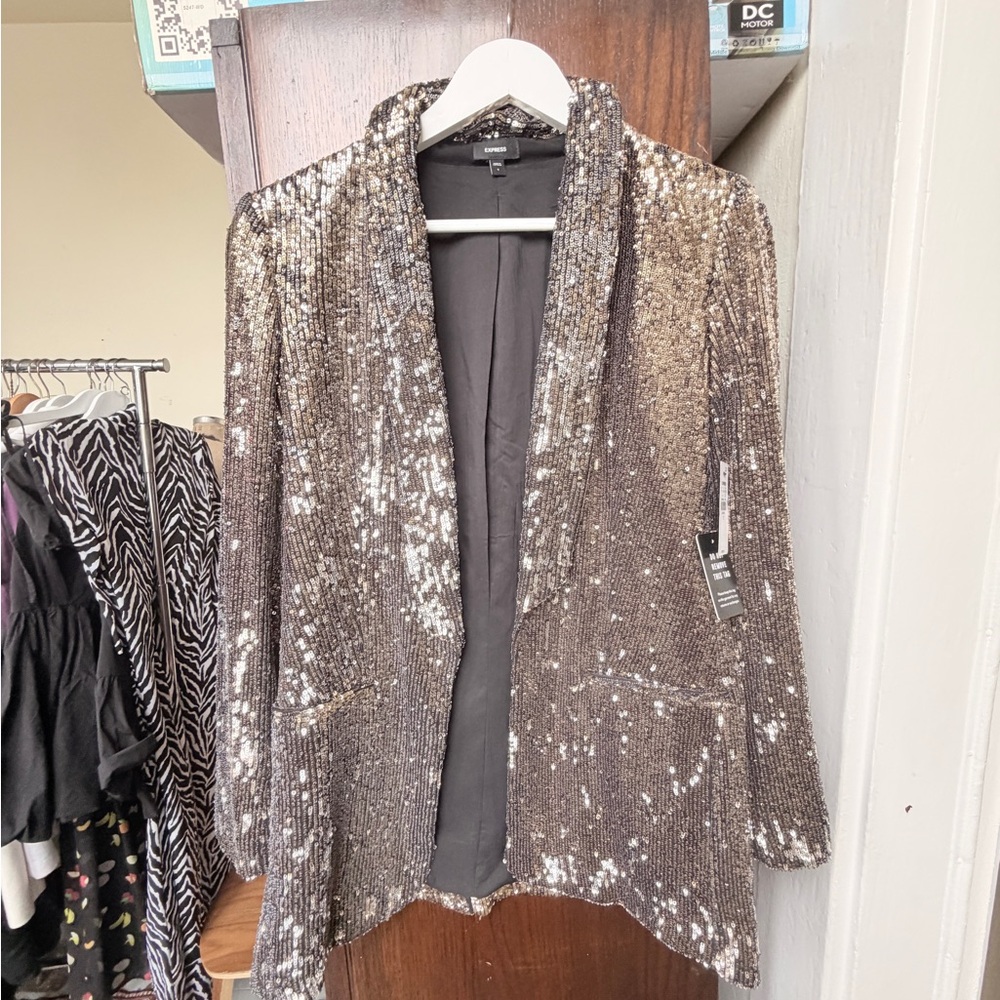Express Metallic Sequin Jacket